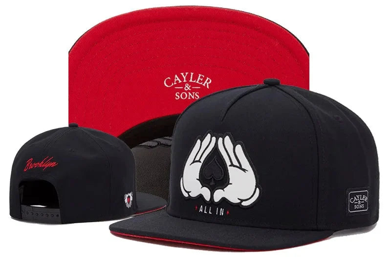 Skull Hand Snapback Hat – Flat Bill Adjustable Baseball Cap FitiqueFit