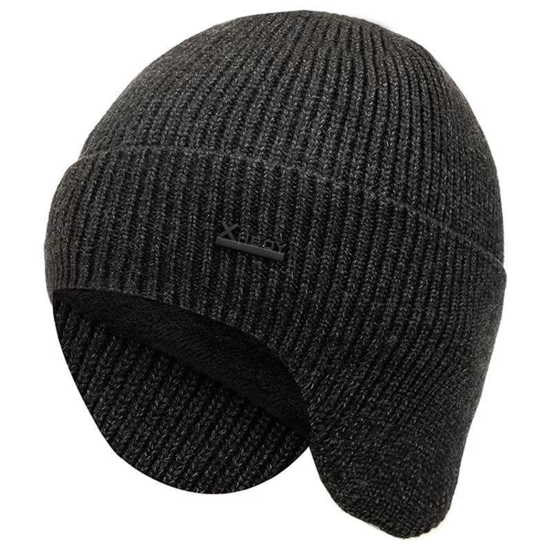 Fleece-Lined Earflap Cap – Warm Winter Outdoor Beanie FitiqueFit