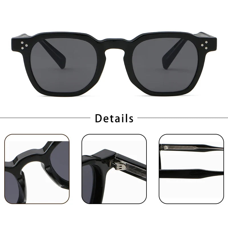 CATERSIDE New Retro Punk Men Sunglasses Square Personalized Design Glasses Women's Fashion Party Glasses Festival Gift