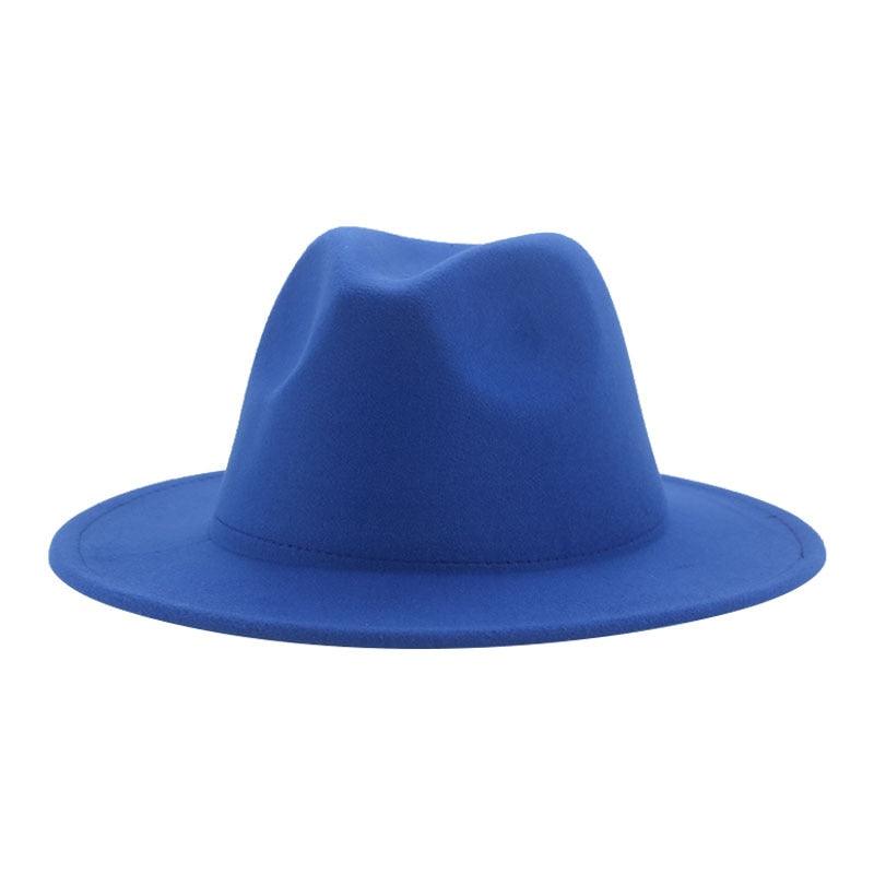Women Luxury Fedora Hat Women Fedora Hat Women Solid Wide Brim Winter Men Hat Retro Wide Autumn Unique Style Men Hat Vintage Brown Formal Wedding Fedora Hats Stevvex