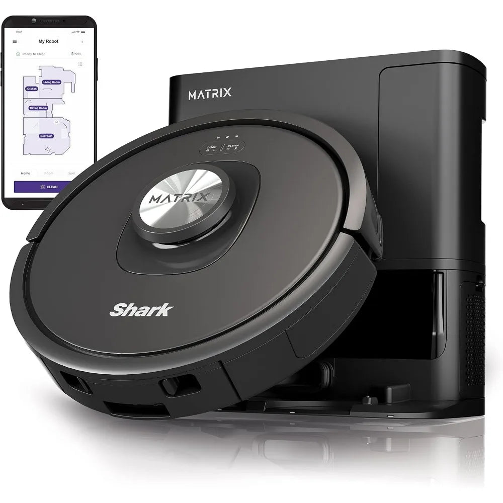 Matrix Self-Empty Robot Vacuum for Carpets and Hardfloors with 45-Day Capacity Bagless Base - Certified Refurbished FLIPSTYLEZLLC