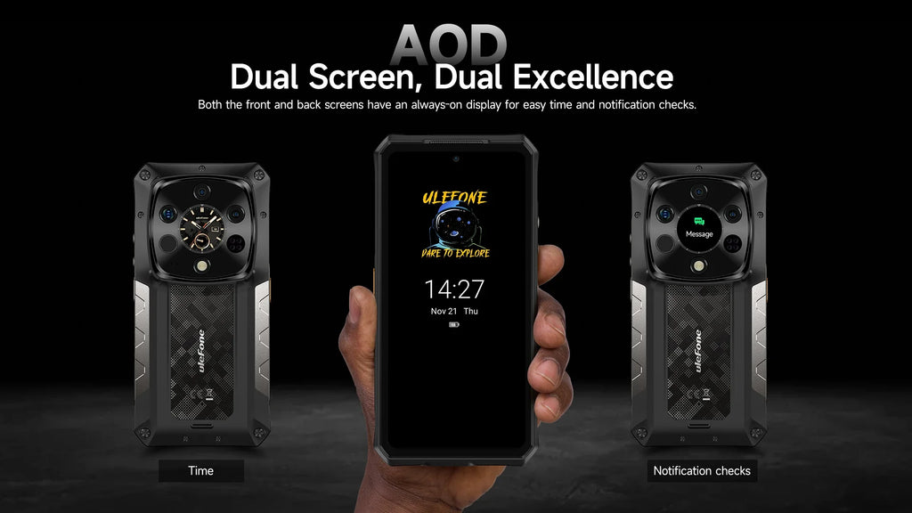 Ulefone Armor 28 Ultra 5G AI Thermal Imaging Rugged Phone Dimensity 9300+ 1TB ROM 32GB RAM Android Smartphone