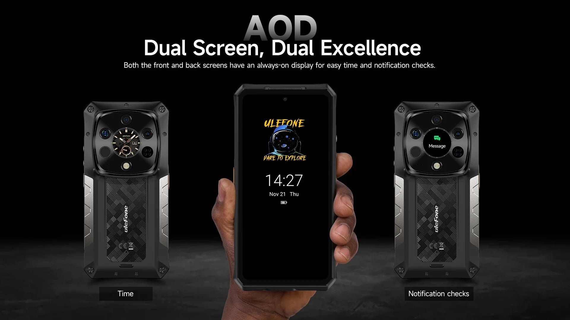 Ulefone Armor 28 Ultra 5G AI Thermal Imaging Rugged Phone Dimensity 9300+ 1TB ROM 32GB RAM Android Smartphone