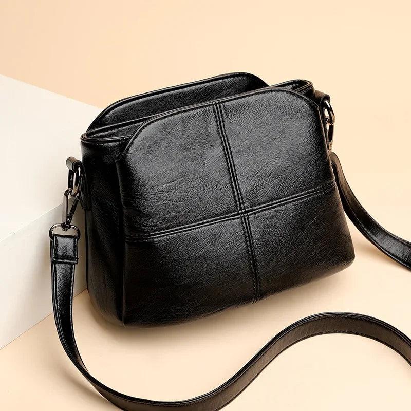 Women's Bags Retro Design Crossbody Bag Trend Quality PU Leather Bucket Shoulder Bags Small Handbags for Women Pi-Mart