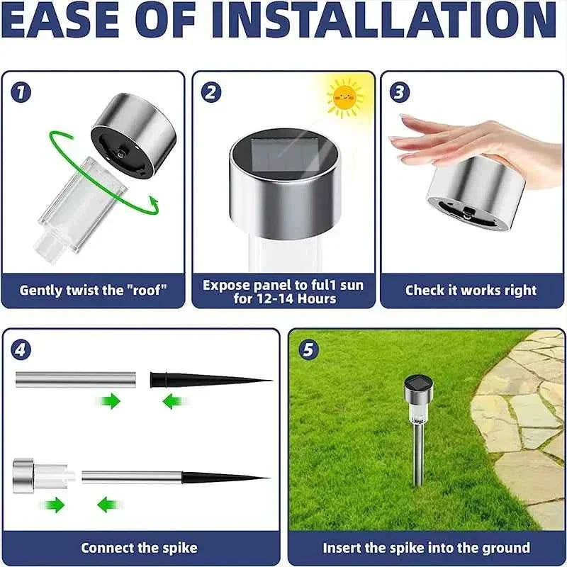 10-Pack Solar Outdoor Lights Garden Lanterns