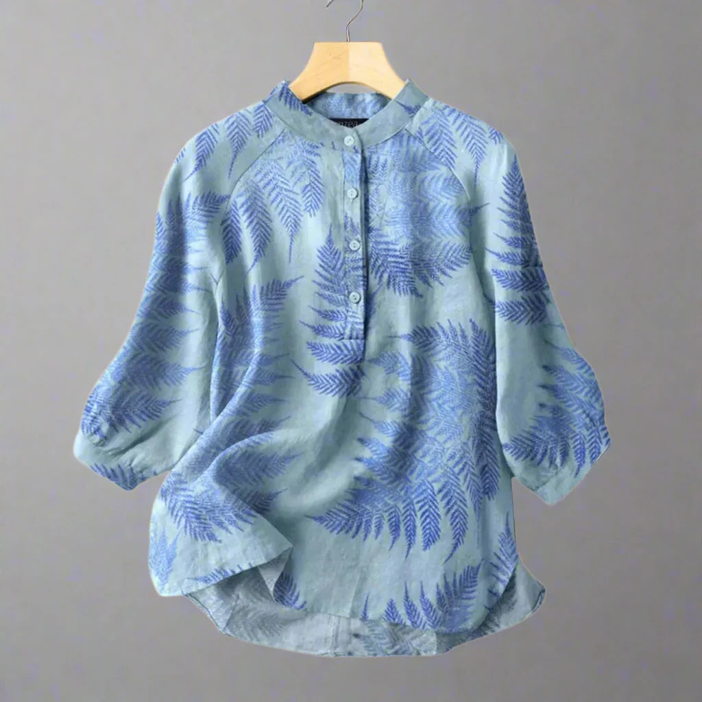Vintage Cotton-Linen Button Down Blouse FitiqueFit