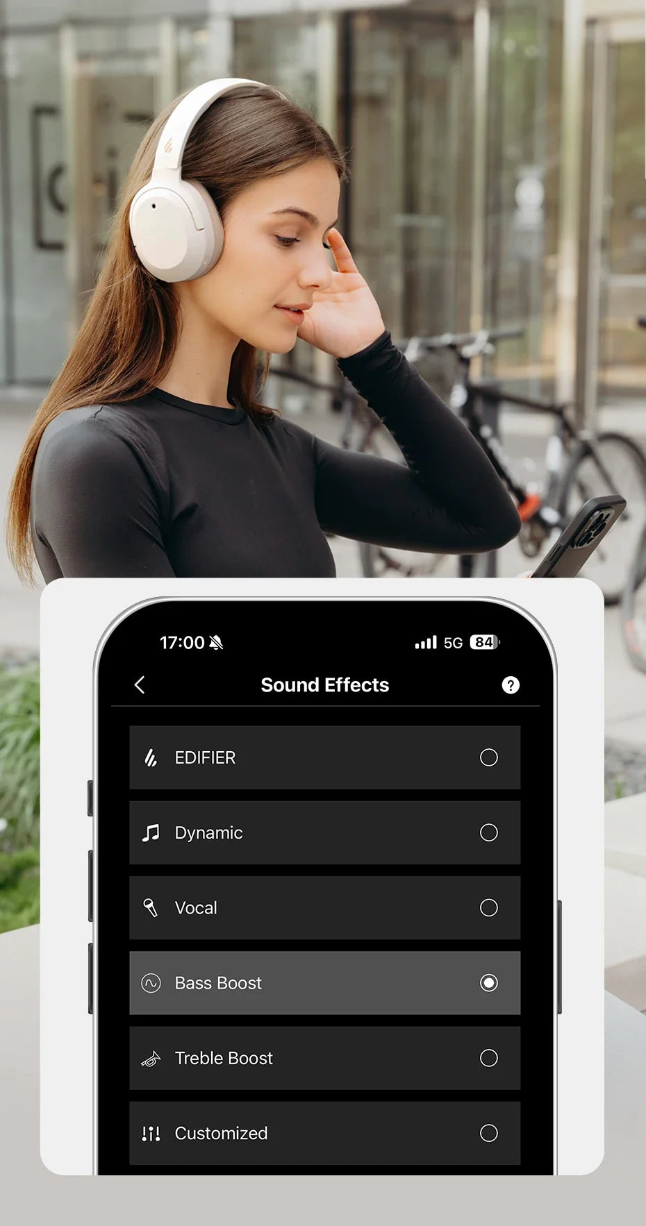 Edifier ANC Wireless Headphone Bluetooth 6.1 Over-ear Headset -49dB Noise Cancelling Earphone Hi-Res Audio