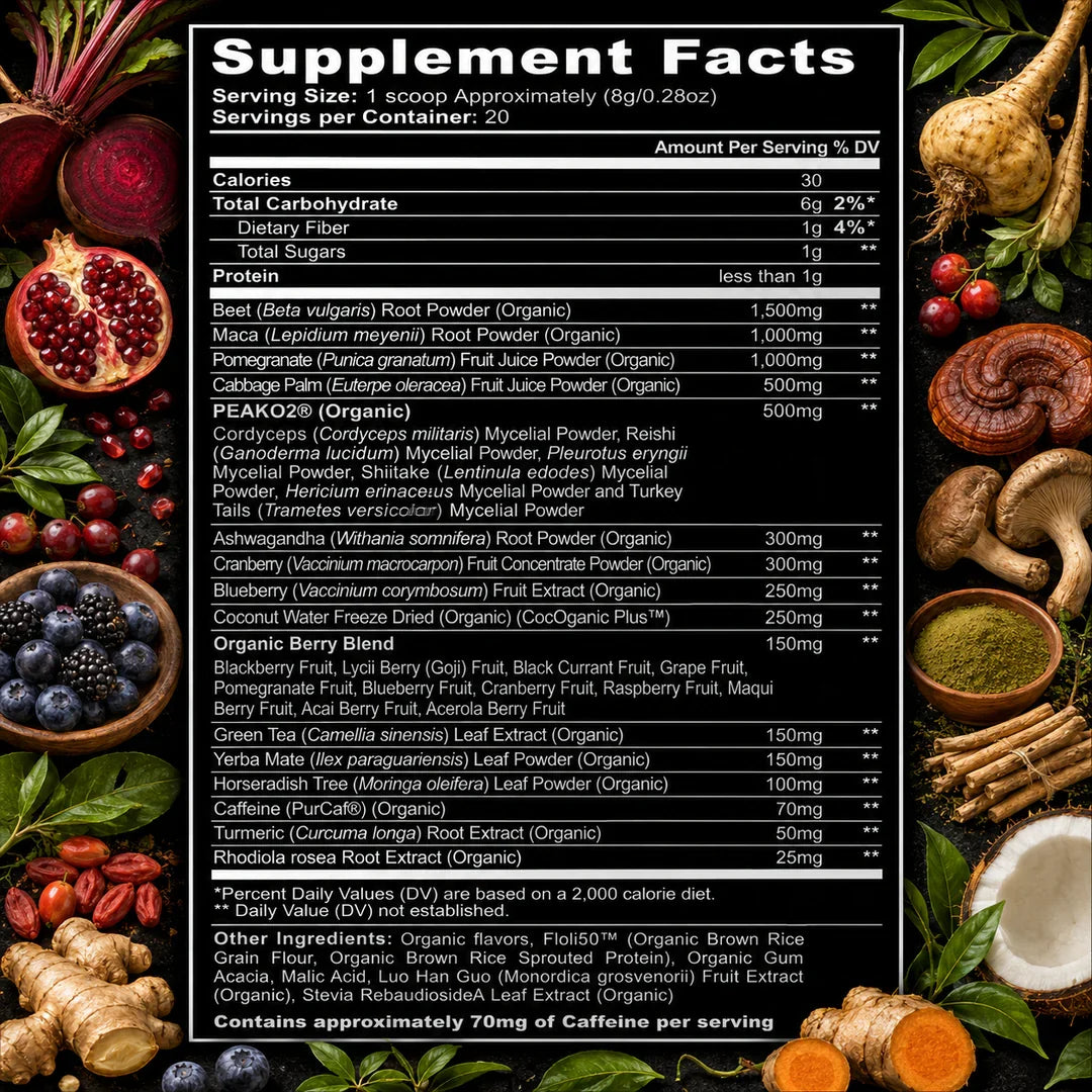 Pre-Workout - Lemon Berry Organic Muscle Fitness Supplements