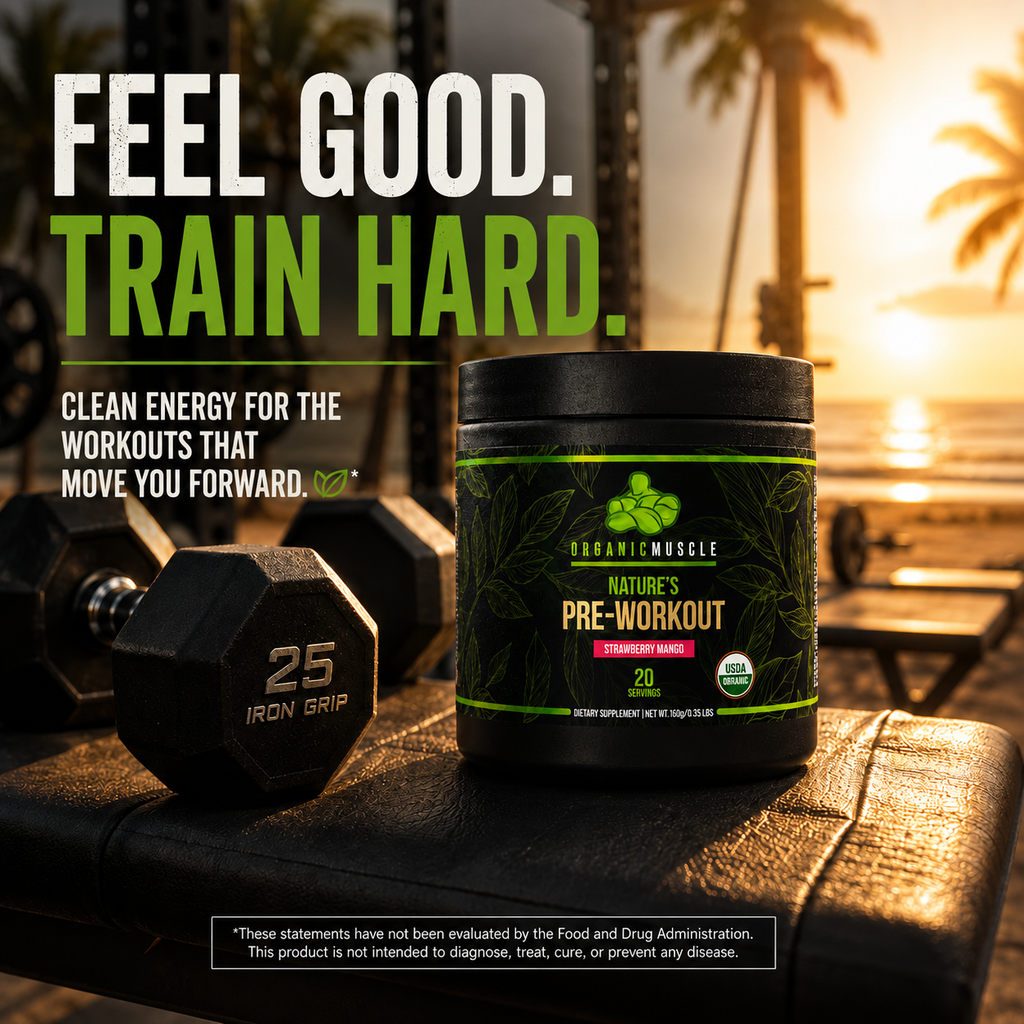 Pre-Workout - Strawberry Mango Organic Muscle Fitness Supplements