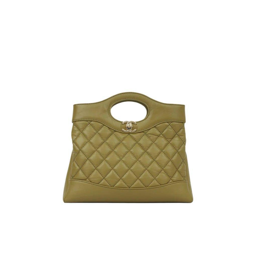 Chanel  Shiny Crumpled Calfskin Quilted Mini 31 Shopping Bag Banlieue91