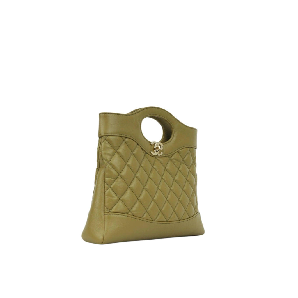 Chanel  Shiny Crumpled Calfskin Quilted Mini 31 Shopping Bag Banlieue91