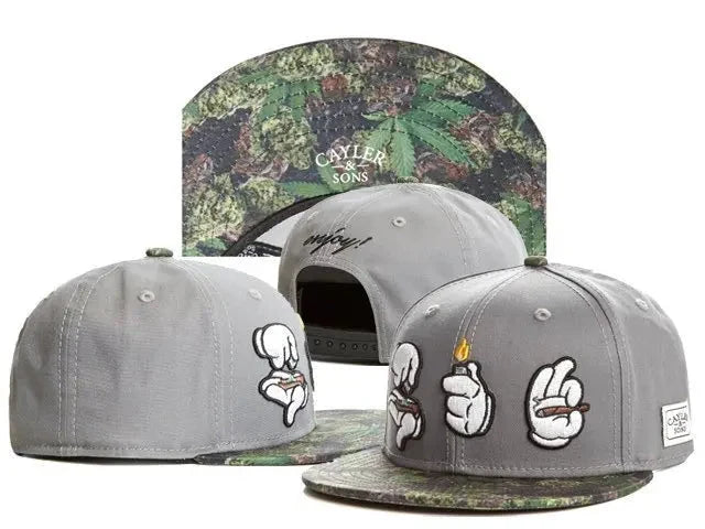 Skull Hand Snapback Hat – Flat Bill Adjustable Baseball Cap FitiqueFit