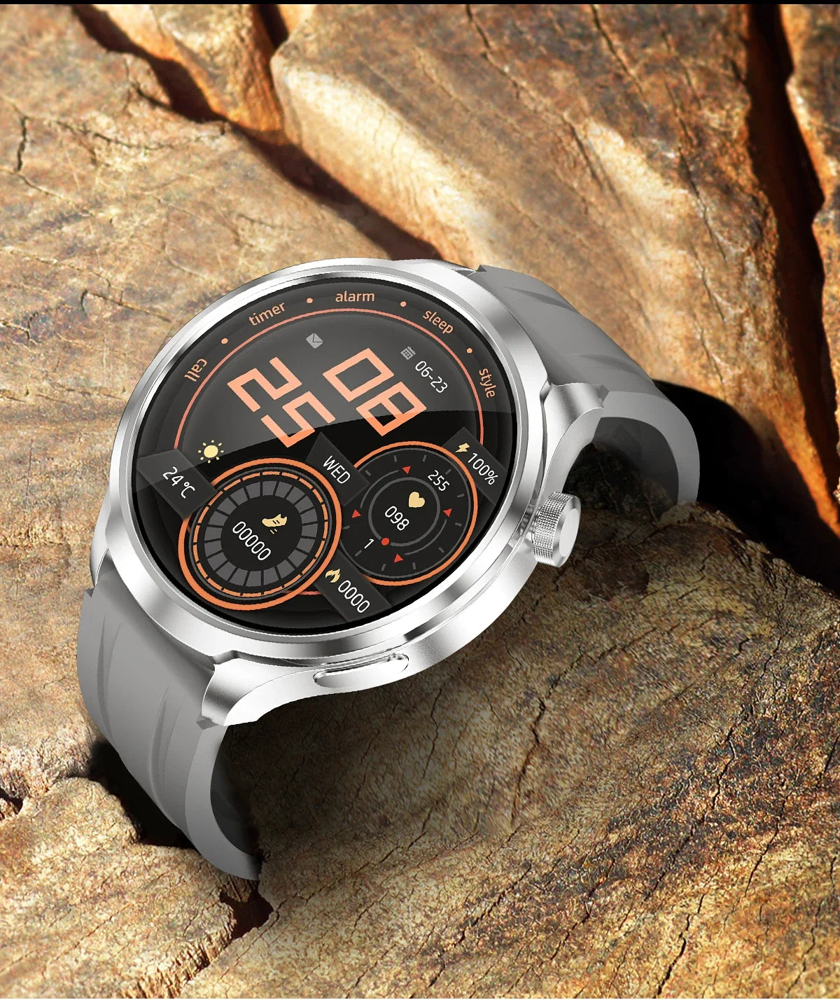 New GPS Sports NFC Fashion Smartwatch Men's 1.85 "AMOLED Screen Heart Rate Blood Pressure Health Smart Watch For Huawei IOS