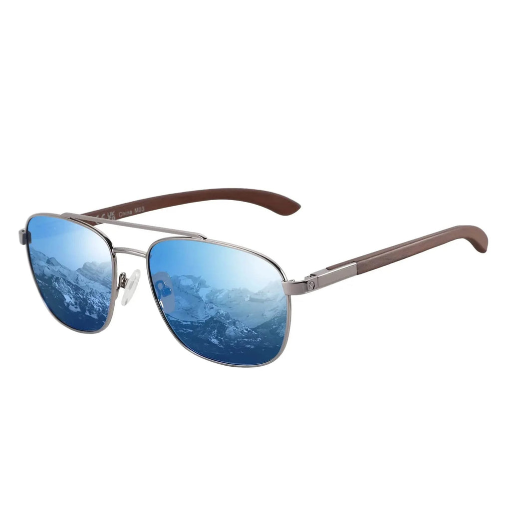 ZENOTTIC Trend Wood Polarized Sunglasses for Men 100% UV Protection Fishing Driving Golf Pilot Shade Sun Glasses