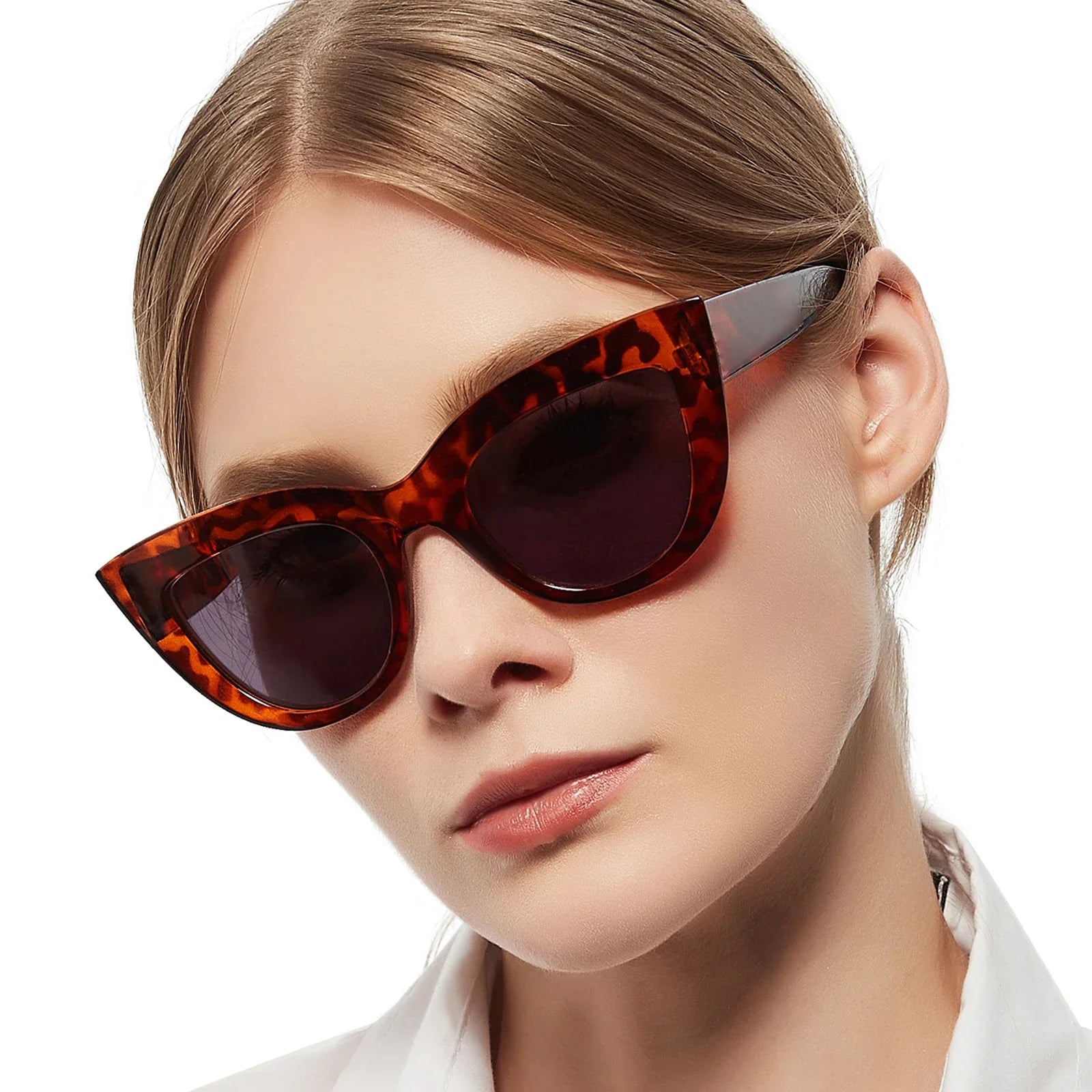 MARE AZZURO Reading Sunglasses Women Vintage Computer Glasses For Farsightedness Cat Eye Magnifying Readers