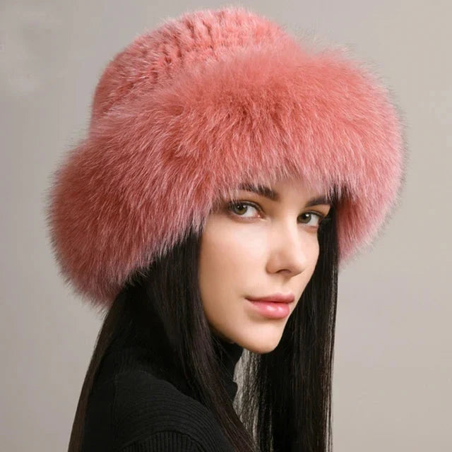 Women’s Faux Fur Knit Beanie FitiqueFit