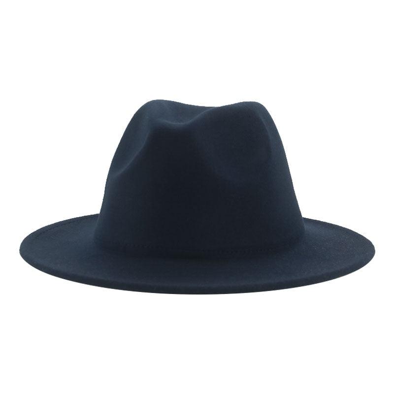 Women Luxury Fedora Hat Women Fedora Hat Women Solid Wide Brim Winter Men Hat Retro Wide Autumn Unique Style Men Hat Vintage Brown Formal Wedding Fedora Hats Stevvex