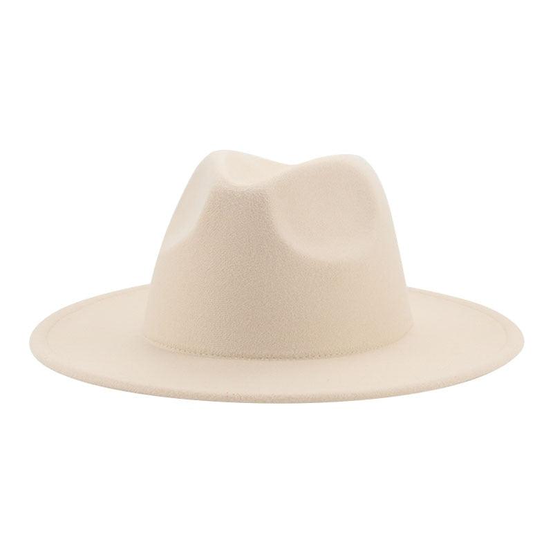 Women Luxury Fedora Hat Women Fedora Hat Women Solid Wide Brim Winter Men Hat Retro Wide Autumn Unique Style Men Hat Vintage Brown Formal Wedding Fedora Hats Stevvex