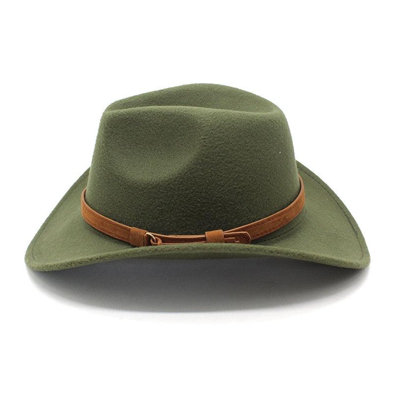 White Western Cowboy Cap For Men's Vintage Unique Water-Resistant Classic Cowboy Hat Wedding Party White Wool Wide Brim Fedoras Winter Luxury Elegant Hats For Autumn Stevvex