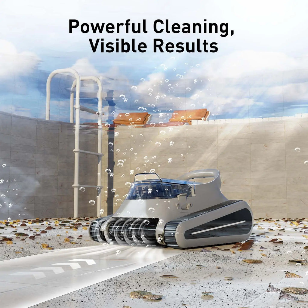 (2025 New) Seauto Crab Pro Cordless Robotic Cleaner, for Inground Pools up to 2000 Sq.ft, All and Waterline Cleaning Vacuum FLIPSTYLEZLLC