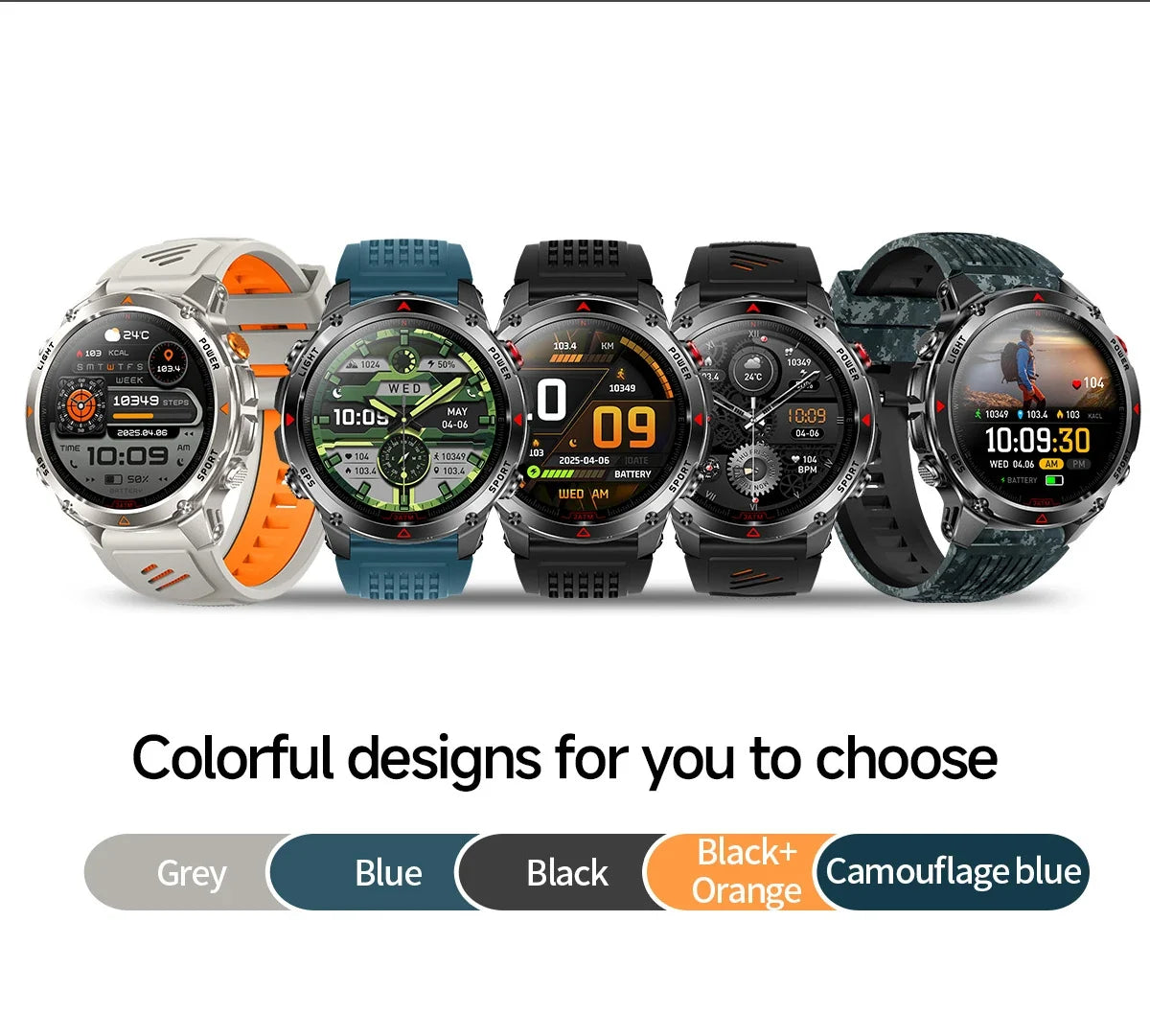 LIGE New Professional GPS Track Sports Smartwatch Outdoor RIDE Run Compass Altimeter 3ATM Fitness Bracelets 540mAh Watches