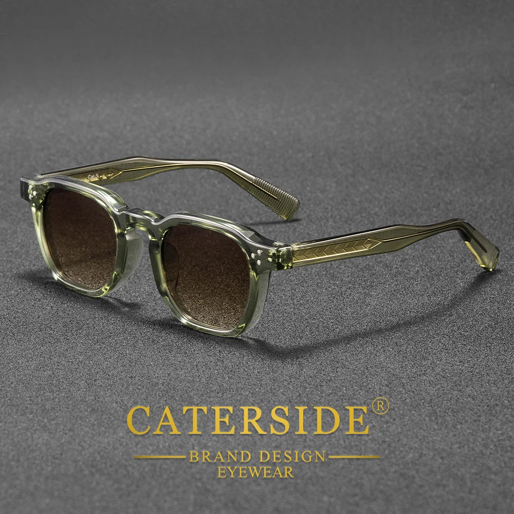 CATERSIDE Retro Punk Men Sunglasses Frame Square Travel Party Business Festival