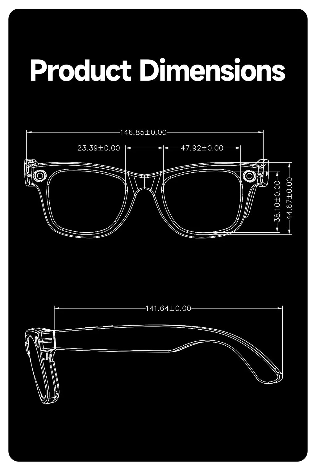 GUHUAVMI AI Smart Glasses with 8MP Camera Video Recording 100+ Languages Translation Sunglasses Bluetooth Call Music Play
