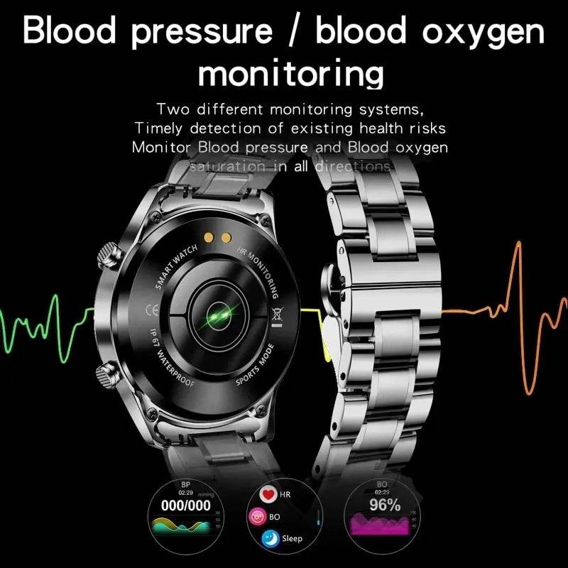 LIGE Smart Watch Men Full Circle Touch Screen Bluetooth Call Men Smartwatch Waterproof Sport Activity Fitness Watch+Box