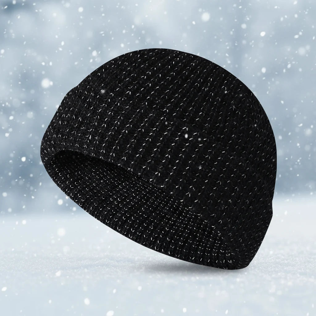 Unisex Winter Reflective Beanie – High Visibility Noctilucent Knit Hat FitiqueFit