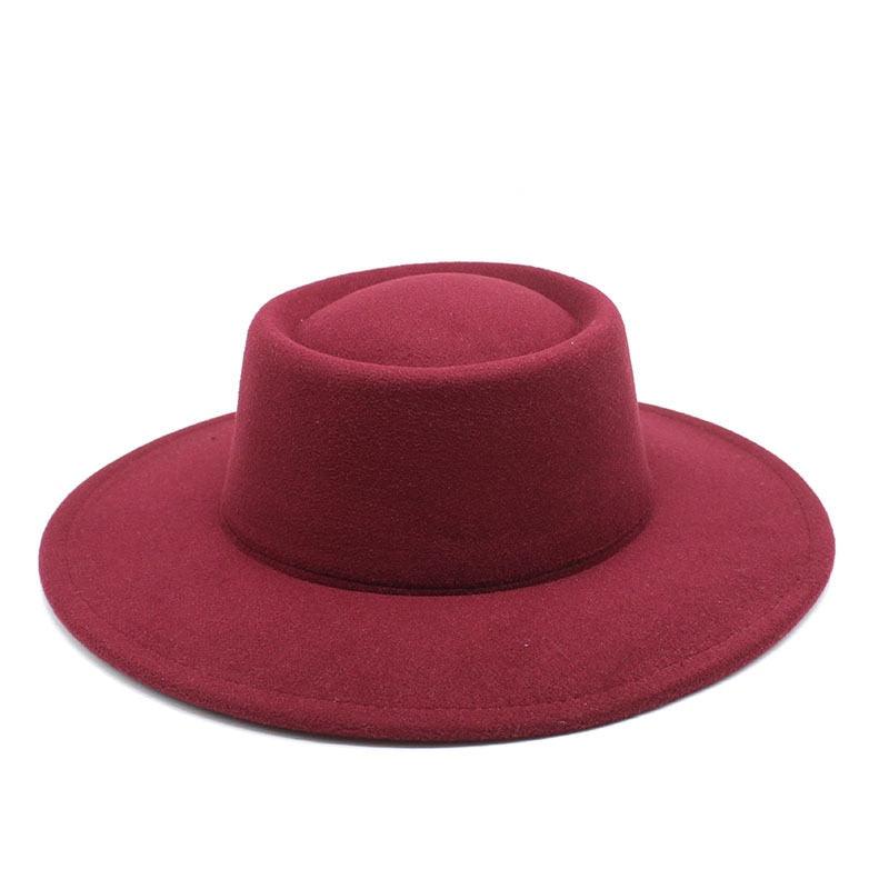 Simple Classic Unisex Fedora Hats Men Women Wide Brim Wool Jazz Hats Elegant Fedoras Hat for Women Lady Wide Brim Autumn Winter Cap Vintage Style Dress Formal Hat For Various Occasions 56-58CM Stevvex