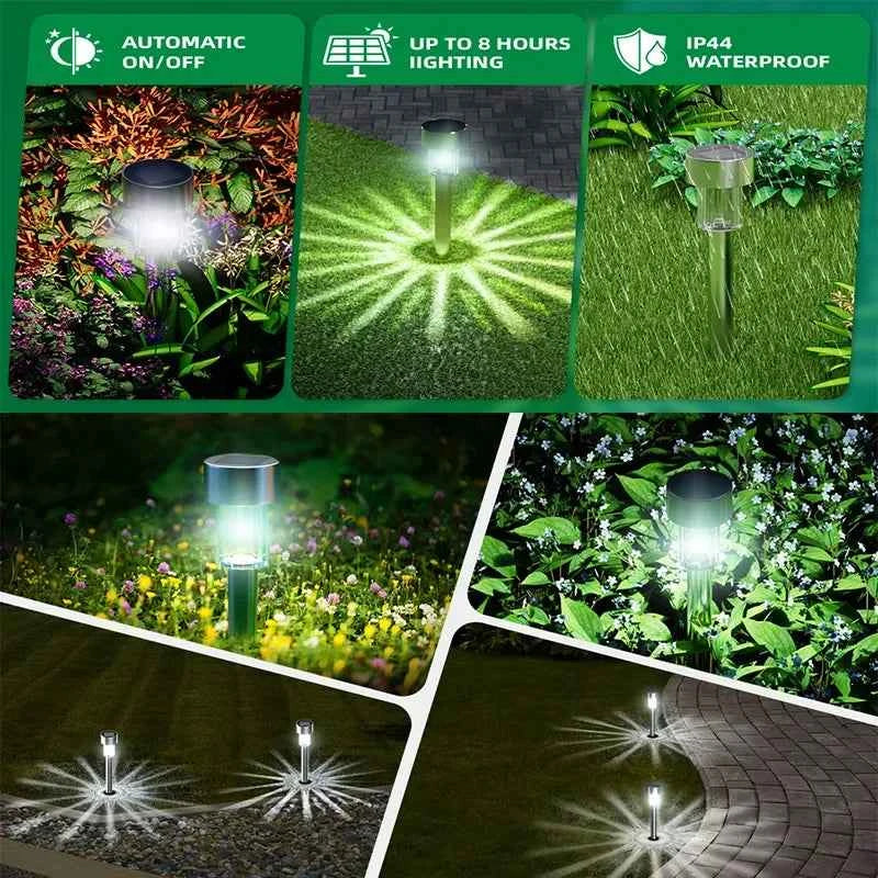 10-Pack Solar Outdoor Lights Garden Lanterns