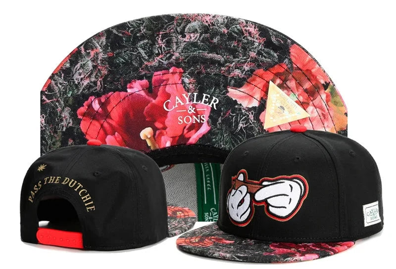 Skull Hand Snapback Hat – Flat Bill Adjustable Baseball Cap FitiqueFit