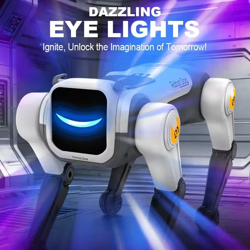 RC Mechanical Dog Intelligent AI RC Robot Dog Voice Command Programmable Singing Dancing Electronic Stunt Bionic Smart Robot Dog FLIPSTYLEZLLC