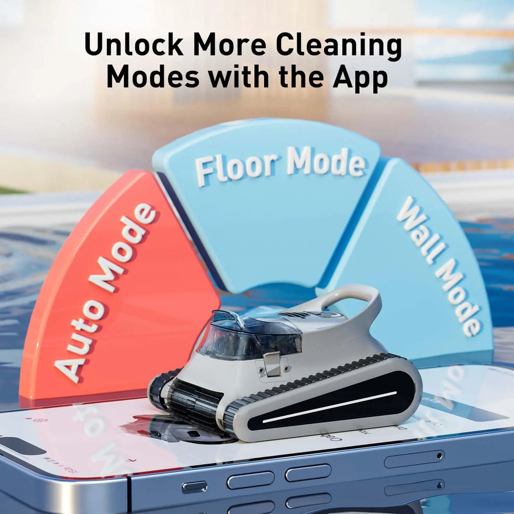 (2025 New) Seauto Crab Pro Cordless Robotic Cleaner, for Inground Pools up to 2000 Sq.ft, All and Waterline Cleaning Vacuum FLIPSTYLEZLLC
