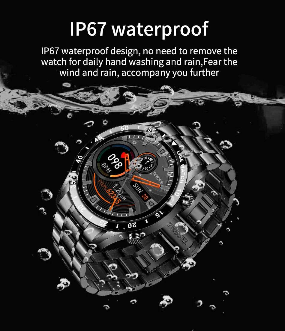LIGE Smart Watch Men Full Circle Touch Screen Bluetooth Call Men Smartwatch Waterproof Sport Activity Fitness Watch+Box