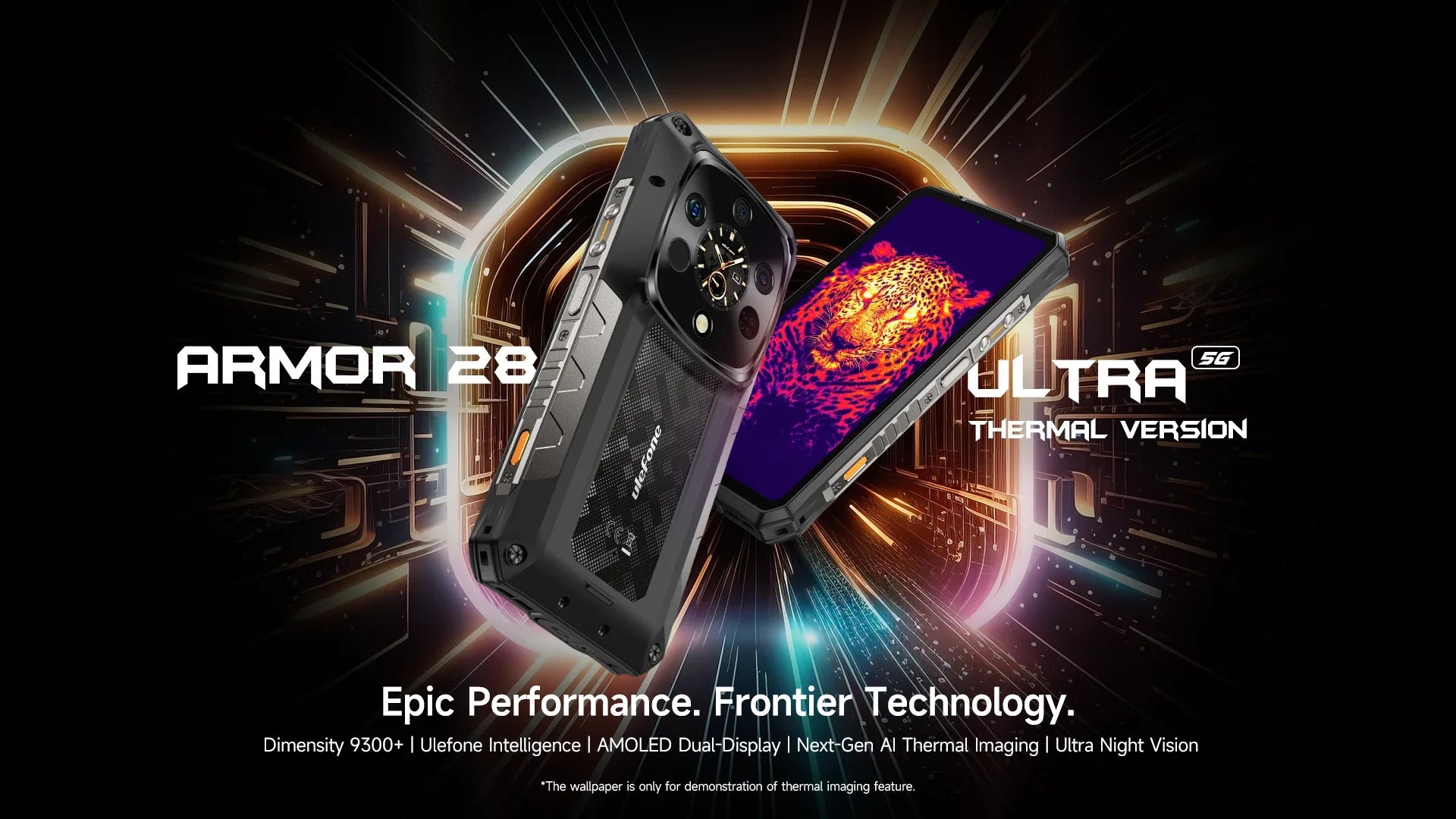 Ulefone Armor 28 Ultra 5G AI Thermal Imaging Rugged Phone Dimensity 9300+ 1TB ROM 32GB RAM Android Smartphone