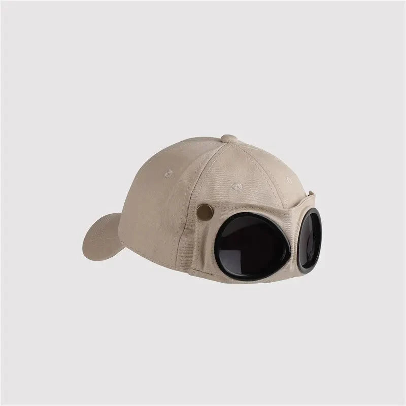 Aviator Baseball Cap – Unisex Summer Hat with Built-In Sunglasses FitiqueFit