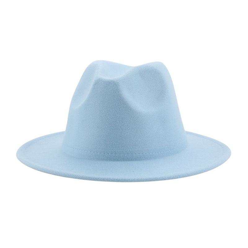 Women Luxury Fedora Hat Women Fedora Hat Women Solid Wide Brim Winter Men Hat Retro Wide Autumn Unique Style Men Hat Vintage Brown Formal Wedding Fedora Hats Stevvex