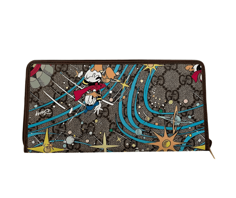 Gucci Brown GG Canvas Gucci x Disney Donald Duck Continental Wallet Banlieue91