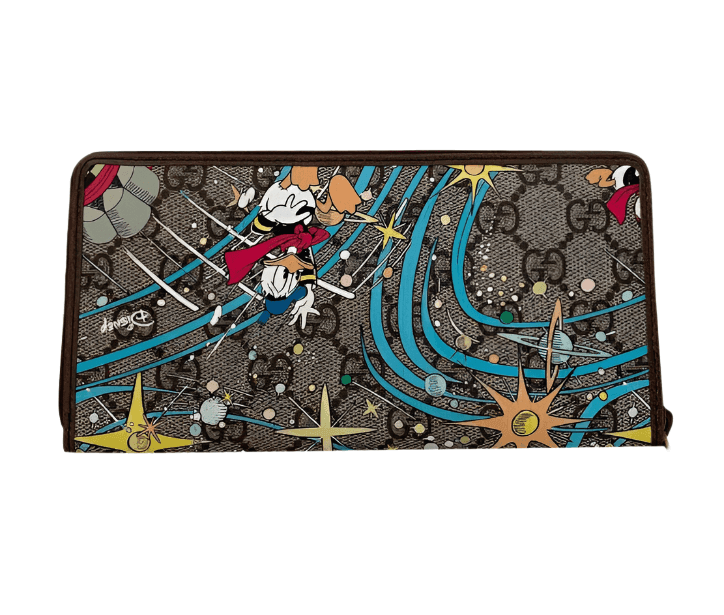 Gucci Brown GG Canvas Gucci x Disney Donald Duck Continental Wallet Banlieue91