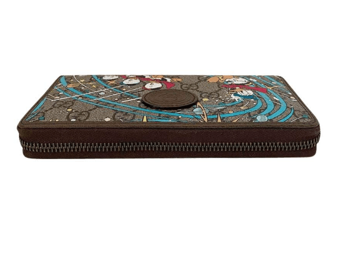 Gucci Brown GG Canvas Gucci x Disney Donald Duck Continental Wallet Banlieue91
