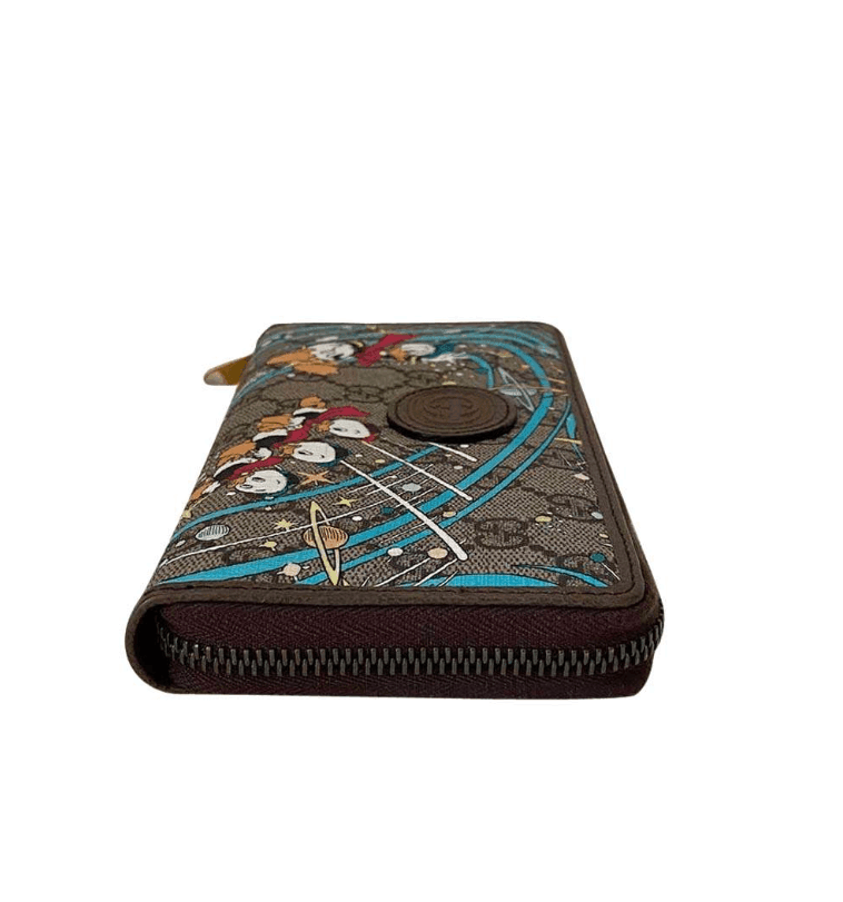 Gucci Brown GG Canvas Gucci x Disney Donald Duck Continental Wallet Banlieue91