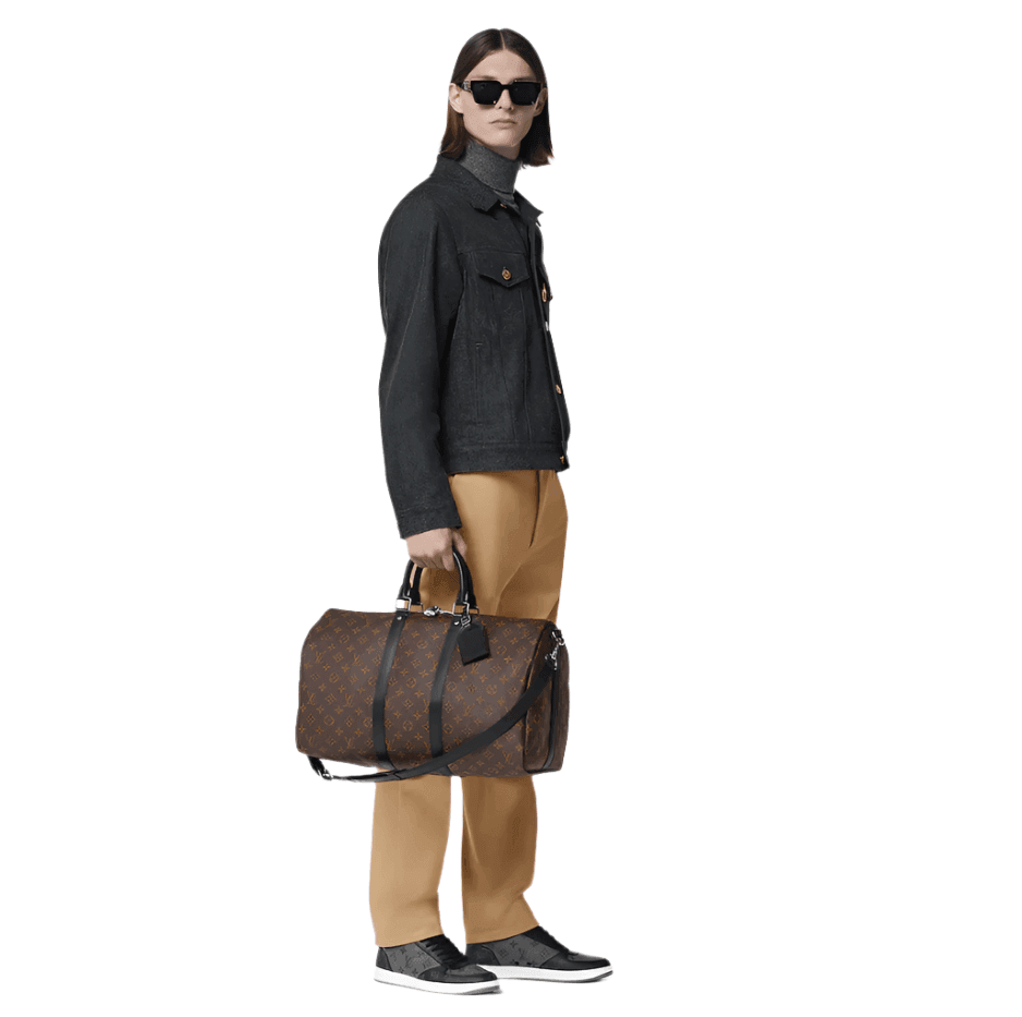 Louis-Vuitton Monogram Macasar Edition Keepall 55 Bandouliere Banlieue91