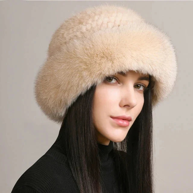Women’s Faux Fur Knit Beanie FitiqueFit