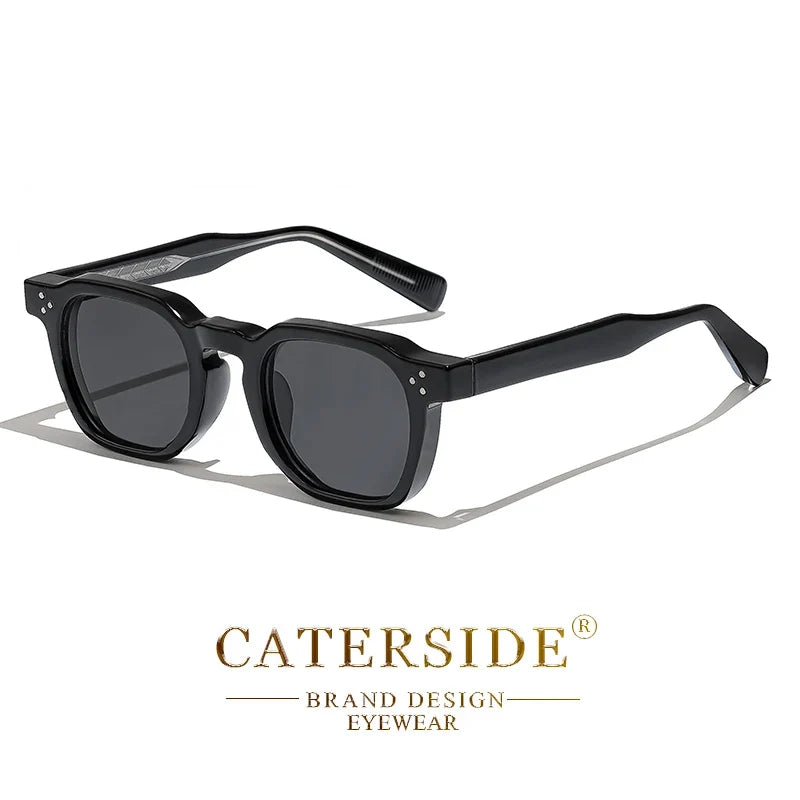 CATERSIDE Retro Punk Men Sunglasses Frame Square Travel Party Business Festival