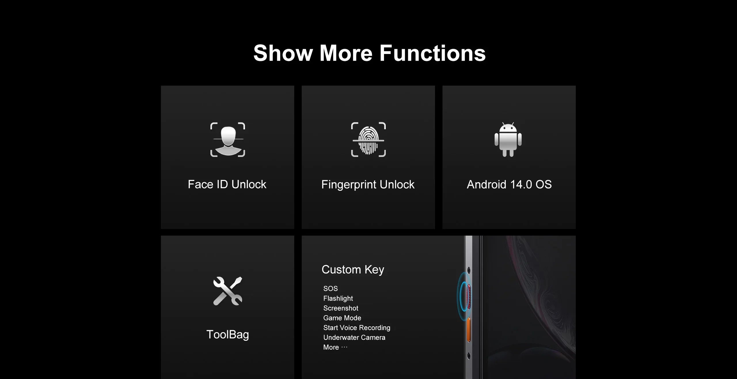 FOSSIBOT F106 PRO MTK G85 4G Android 14 15GB(8+7GB Extended) 256GB ROM Rugged Smartphone 12000mAh Battery 48MP Camera