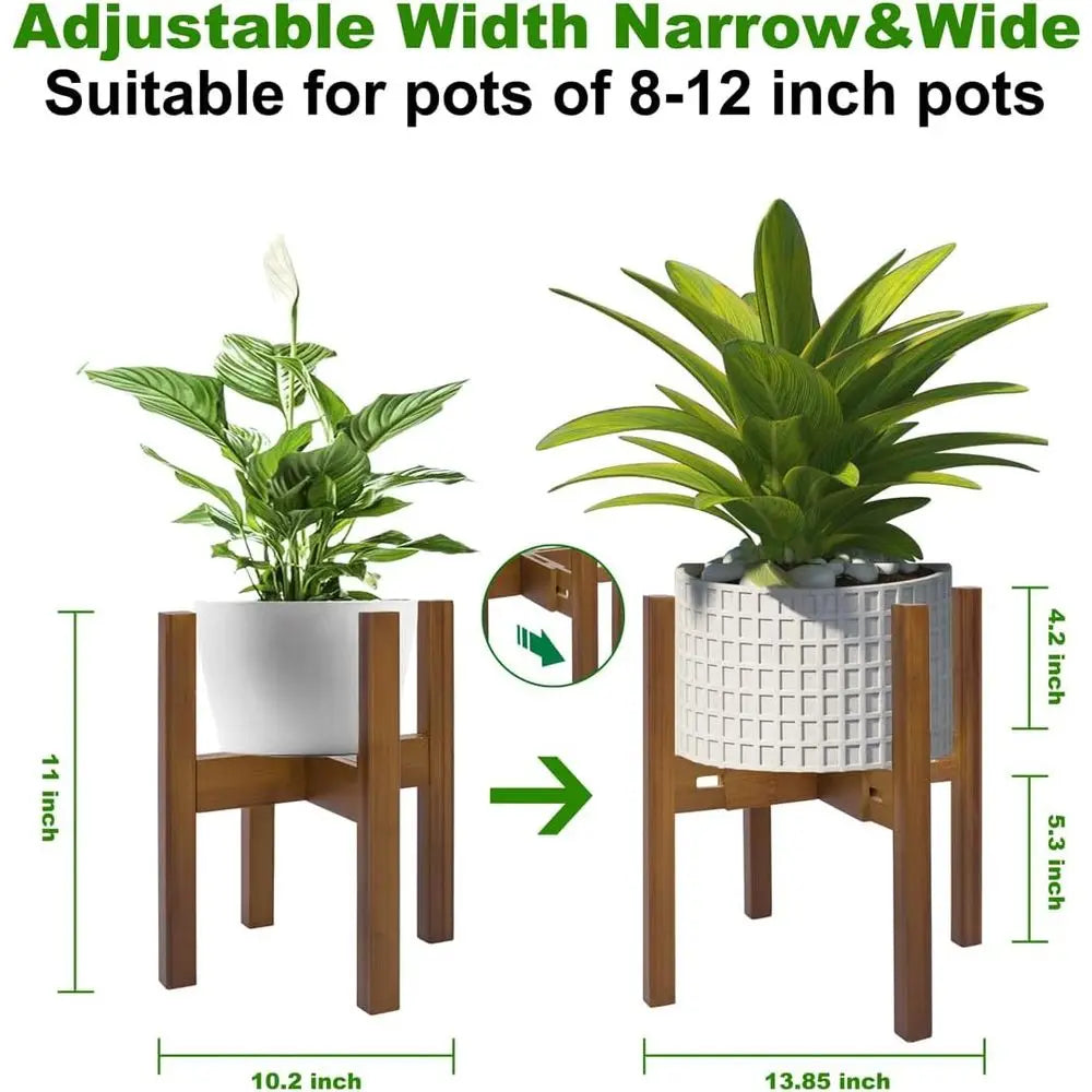 Versatile Bamboo Plant Stand for Indoor Use, Supports Pots 8-12 Inches (Plant and Pot Not Included) FLIPSTYLEZLLC