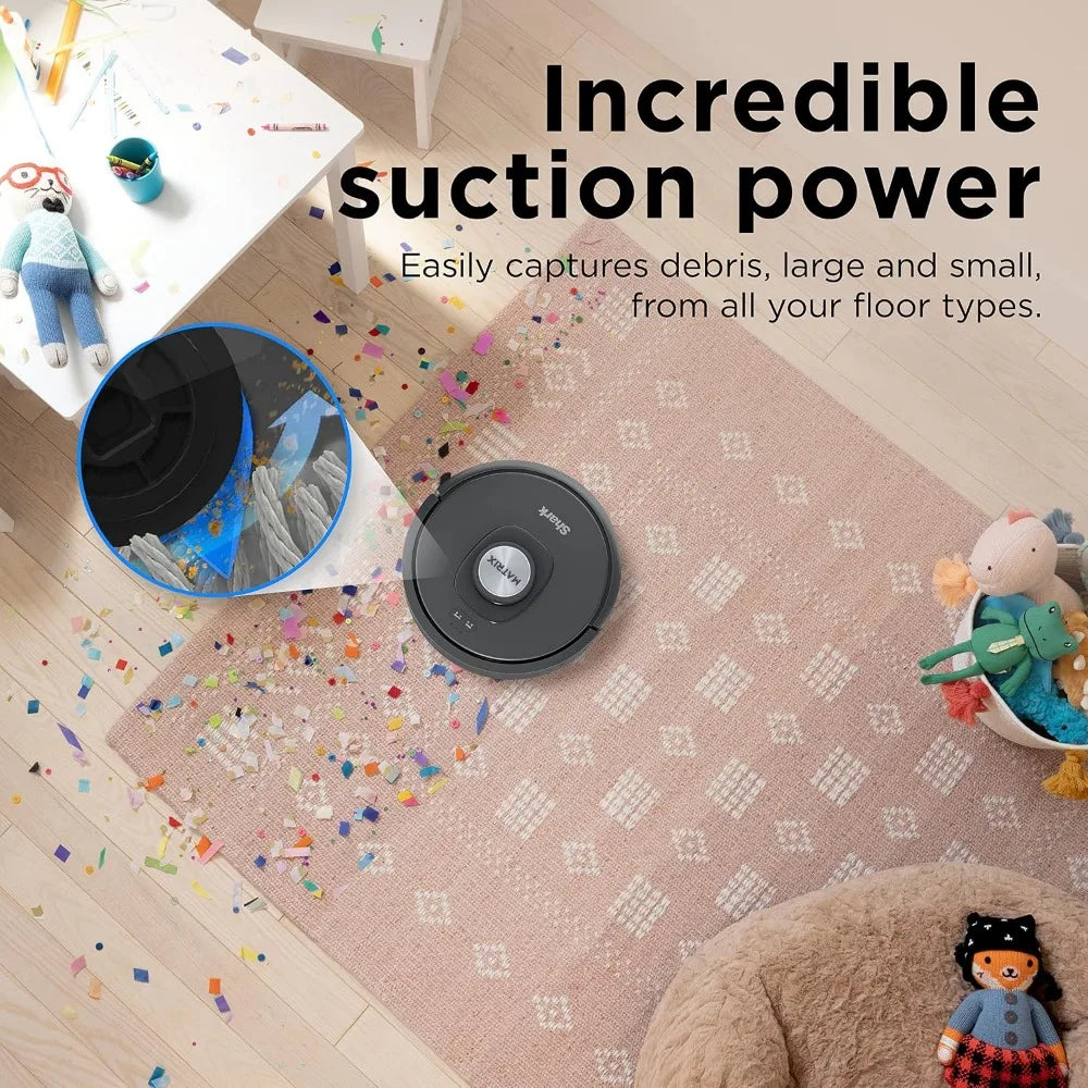 Matrix Self-Empty Robot Vacuum for Carpets and Hardfloors with 45-Day Capacity Bagless Base - Certified Refurbished FLIPSTYLEZLLC