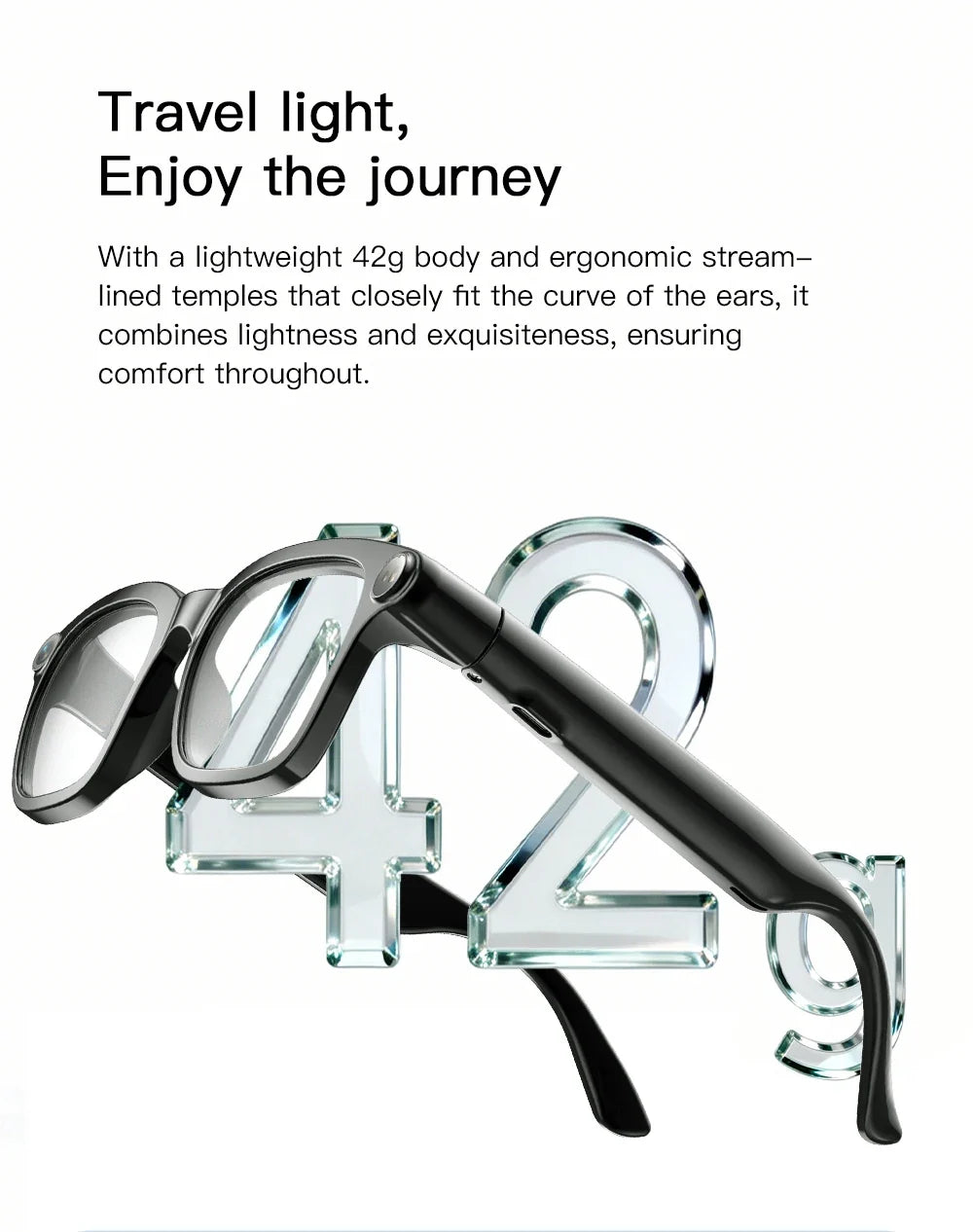 LIGE Smart Glasses HD Photo Video Open AI Record Translation Touch Photochromic Lenses Bluetooth Call Music Multifunction Glasses