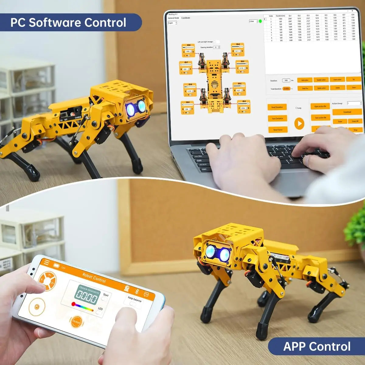ESP32 AI Camera Self Balancing Robot Dog Kit for Arduino Scratch Python Starter, Open Source Bionic Quadruped with Target Recognition & Tracing, Programming Science Set for Learning, Standard Size FLIPSTYLEZLLC